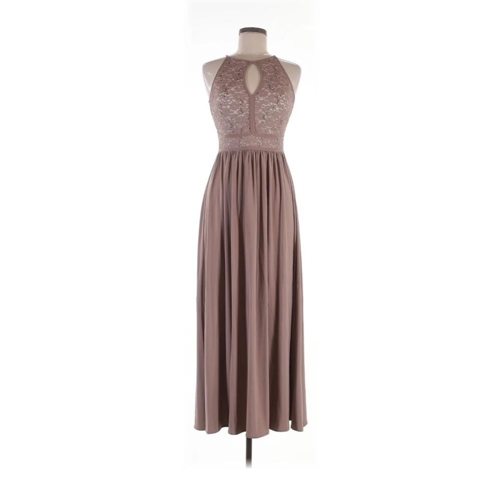 Morgan & Co. Dusty Rose Lace Maxi Dress EUC 1/2